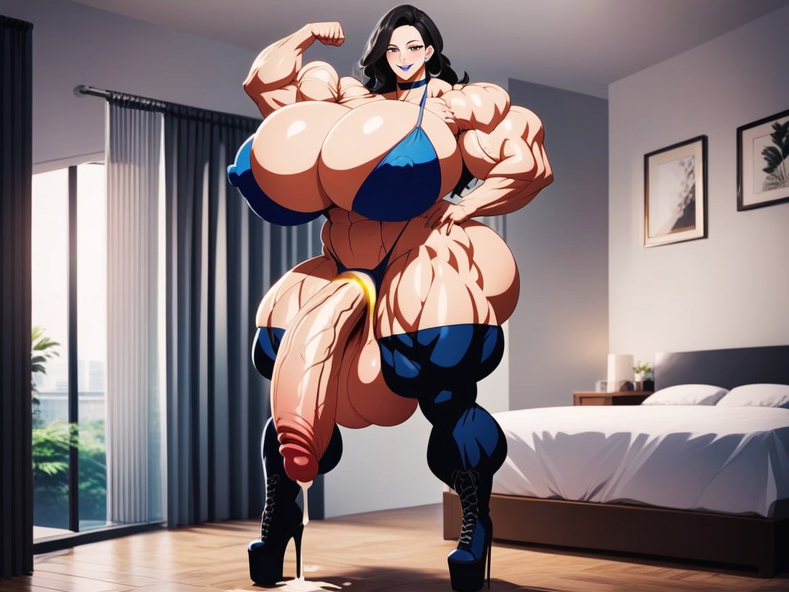Massive Cock, Toned, Massive Huge MILF AI Porn
