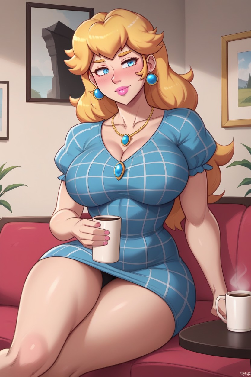 Legs Crossing Over, 50+, Blonde Hair Hentai AI Porn