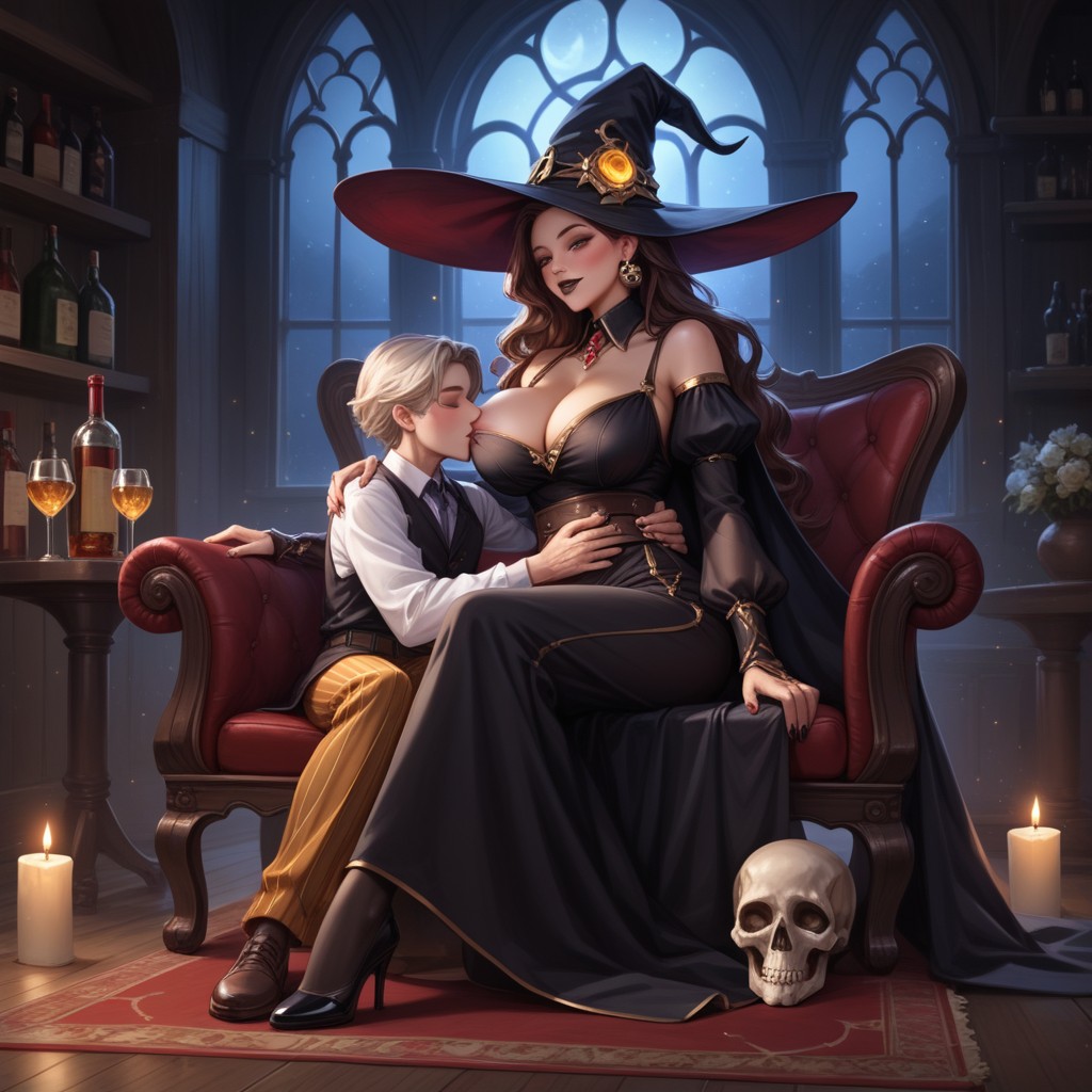 Realistic Image, Glass, Male Lying In Female Arms Hentai AI Porn
