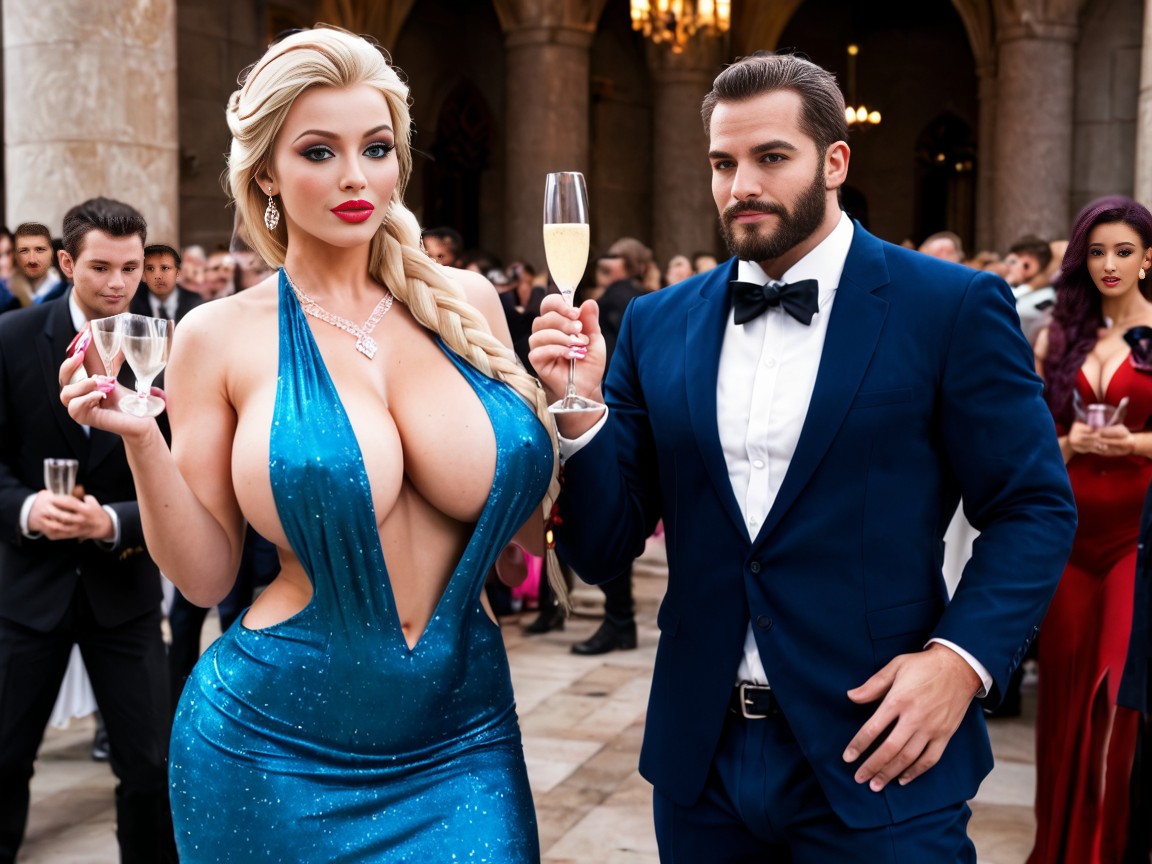 Sleeveless, Gorgeous Face, Round Tits AI Porn