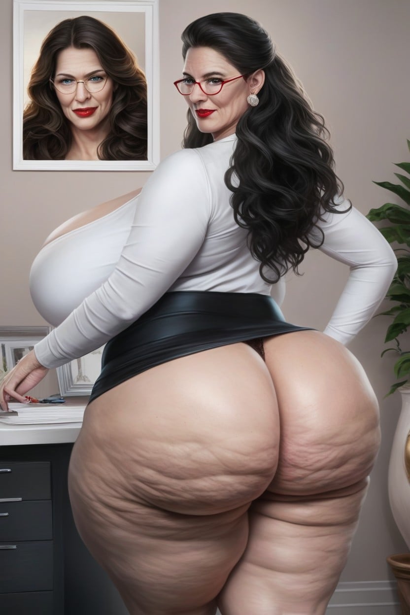 Extremely Large Ass, Disproportionately Large Ass, A Tall Oily Skin AI Porn