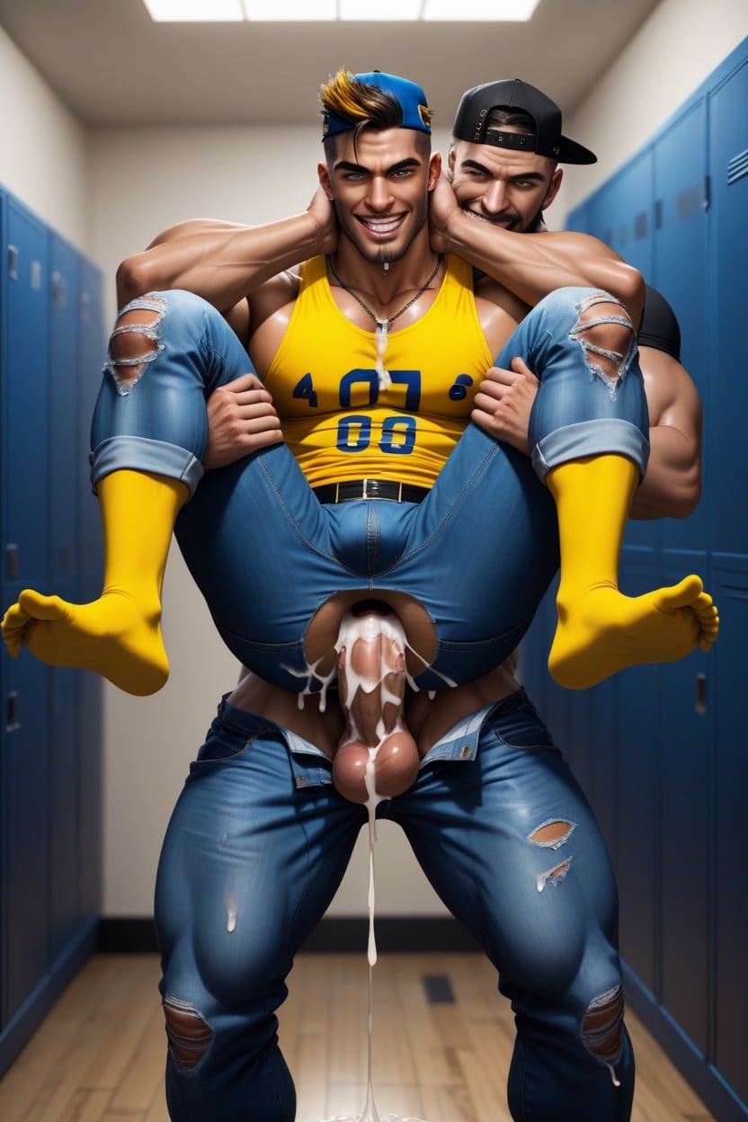 Anal Fuck, Backwards Hat, Locker Room AI Gay Porn