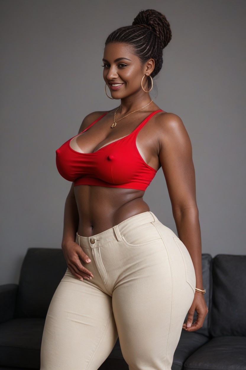 Massive Thighs, Perfect Face, Seductive Body AI Porn