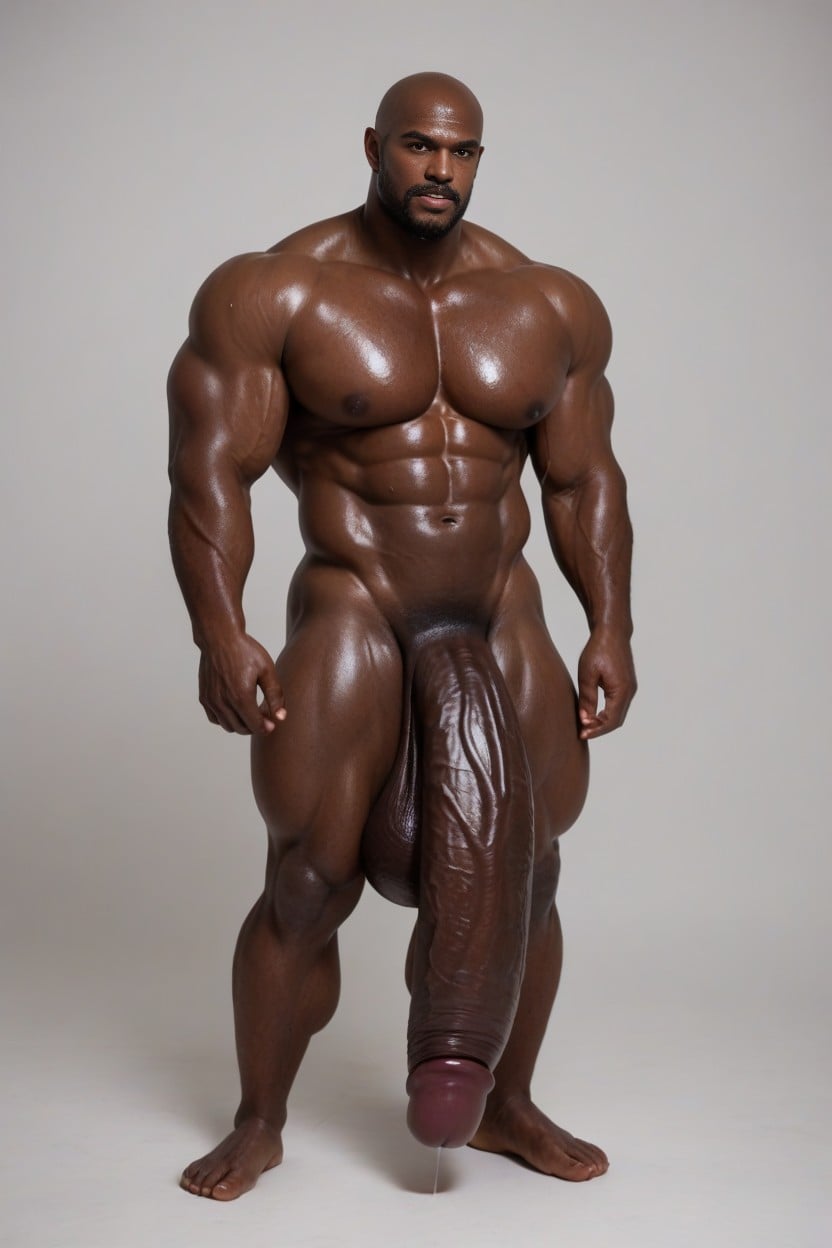 Extreme Hyper Cock, Hyper Fat Testicles Tall, Fit Body AI Gay Porn