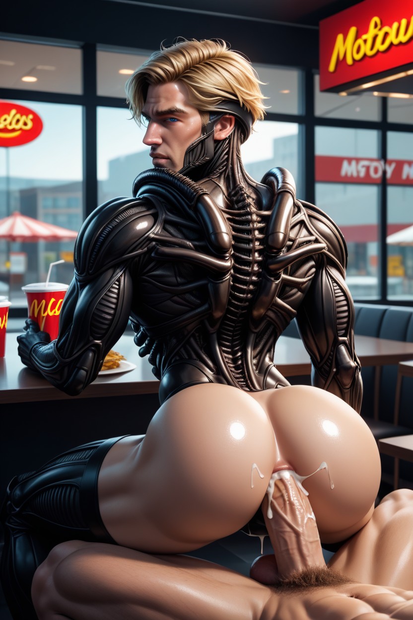 Visible Ass, Handsome Face, Looking At Viewer AI Gay Porn