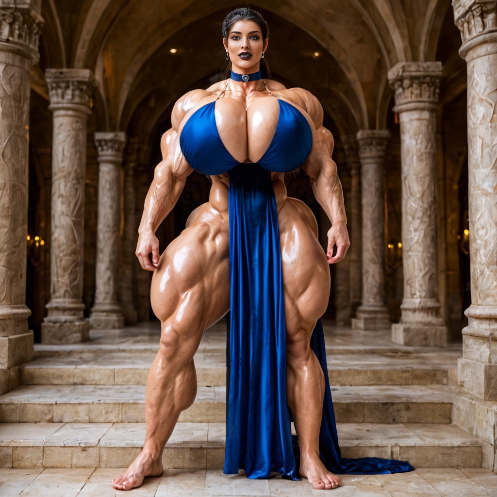 Striated Abs, Extremely Large Ass, Bellydancer AI Porn