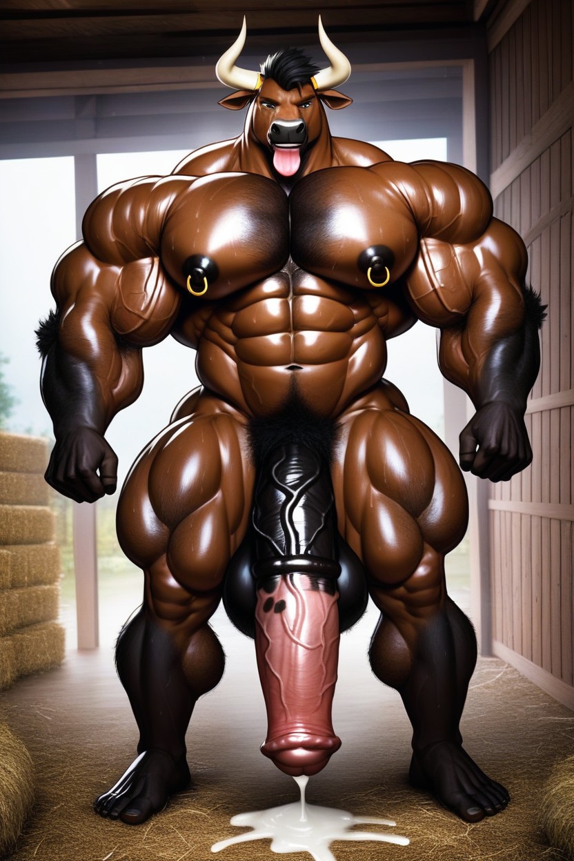 Steamy, Hyper Balls, African Dark Skin Furry IA