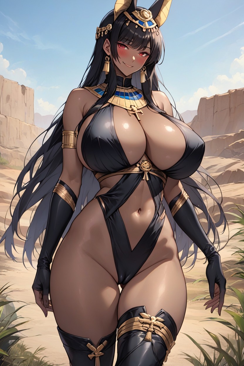 Large Ass, Seductive Eyes, Anubis Ears Hentai AI Porn