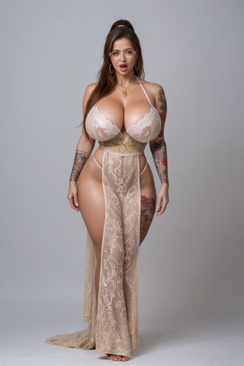 Wide Hips, Curvy, Shoulders Back AI Porn