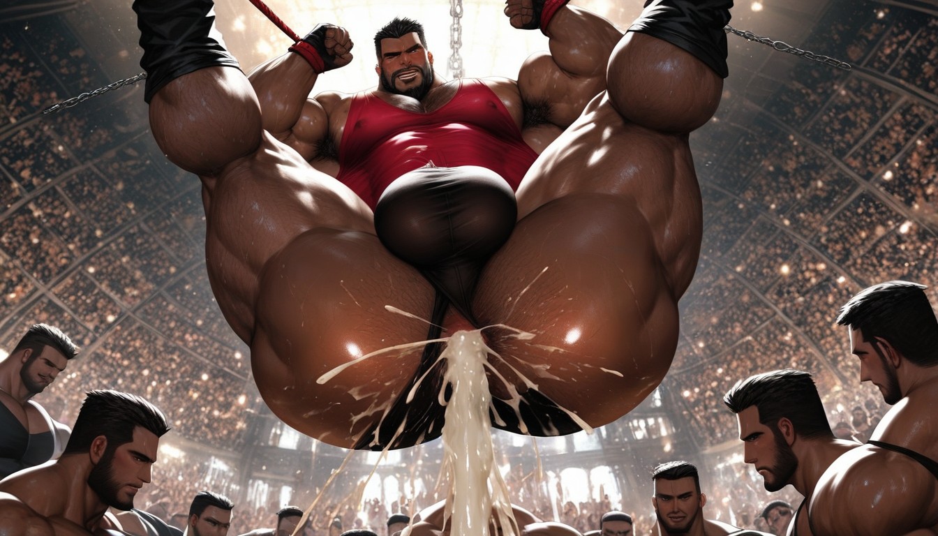 18+, Gigantic, Legs Spread AI Gay Porn