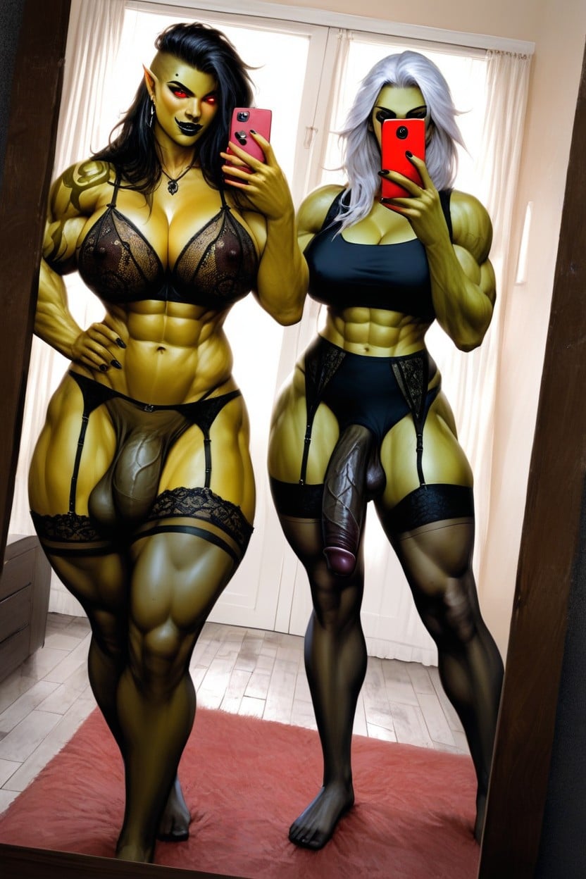 Long Cock, Black Lipstick, Giant Hentai AI Porn