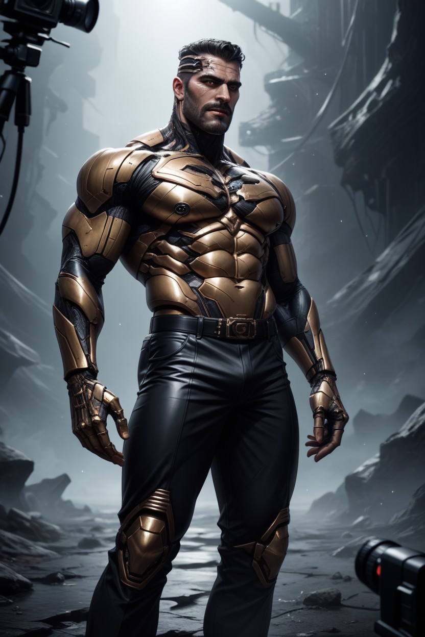 Atmospheric, And Reverent Of The Human Form, Standing In A Dark AI Gay Porn
