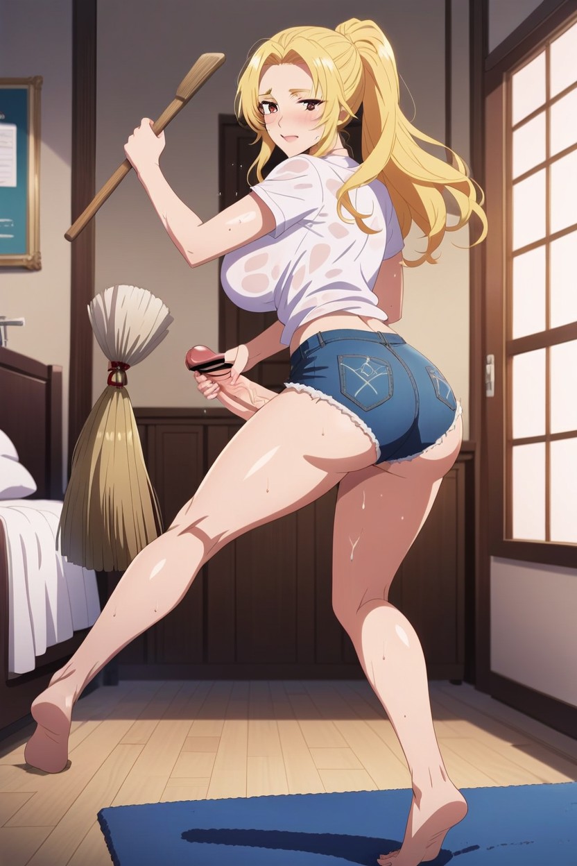 Bedroom, Woman, Barefoot Hentai AI Porn