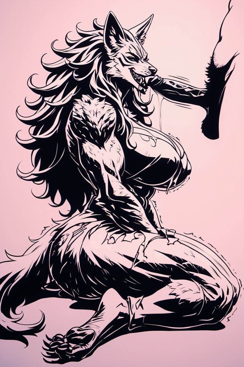 18+, Thick Tomboy, Only Female Werewolf AI Porn