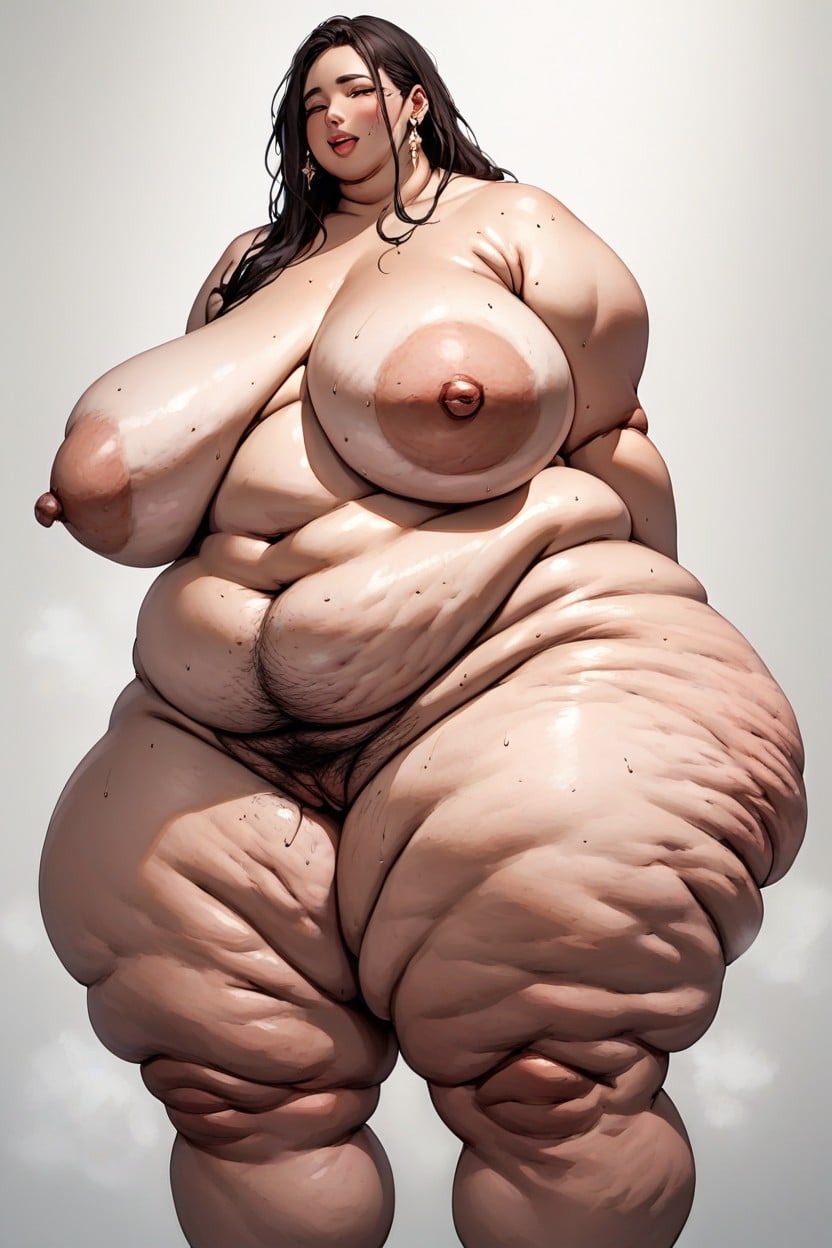 Super Obese Ssbbw, Shoulders Are As Wide As Hips, Completely Nude Body BBW AI Porn