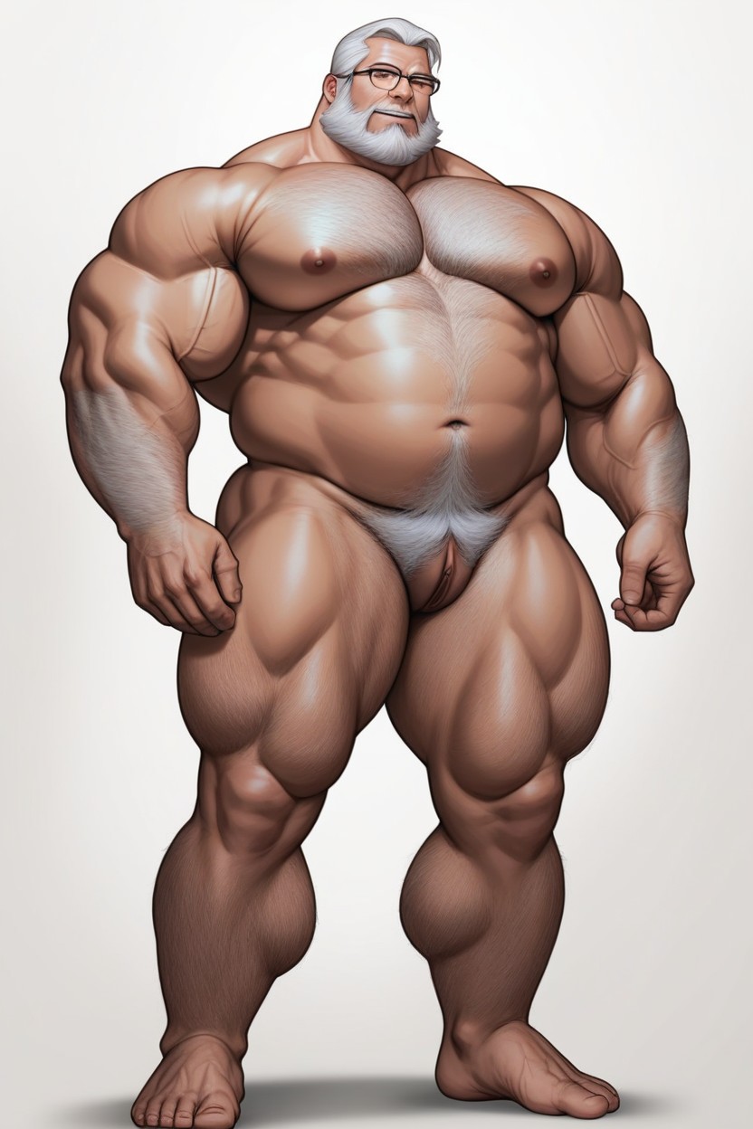 White Pubic Hair, Big Muscle, White Pubic Hair AI Gay Porn