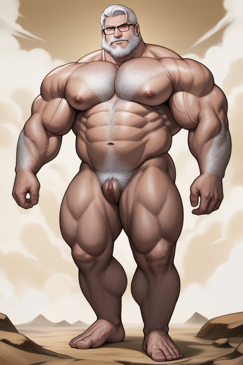 Medium Low Angle, Solo Focus, Handsome AI Gay Porn