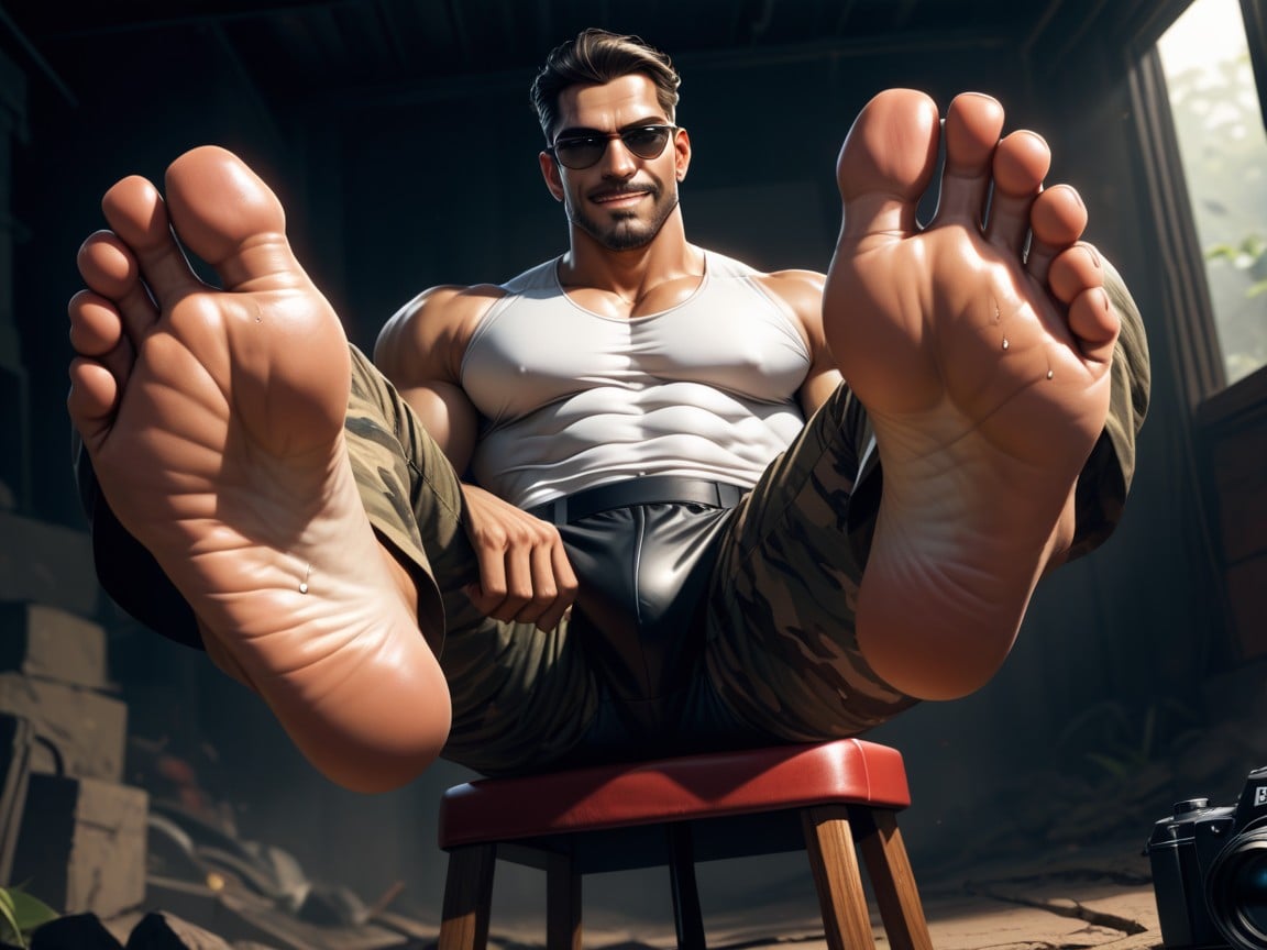Black Hair And Light Beard, He Puts His Big, Mysterious AI Gay Porn