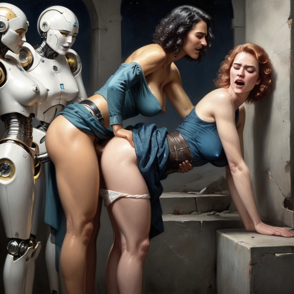Robots, Dimly Lit, Movement Lines Hentai AI Porn