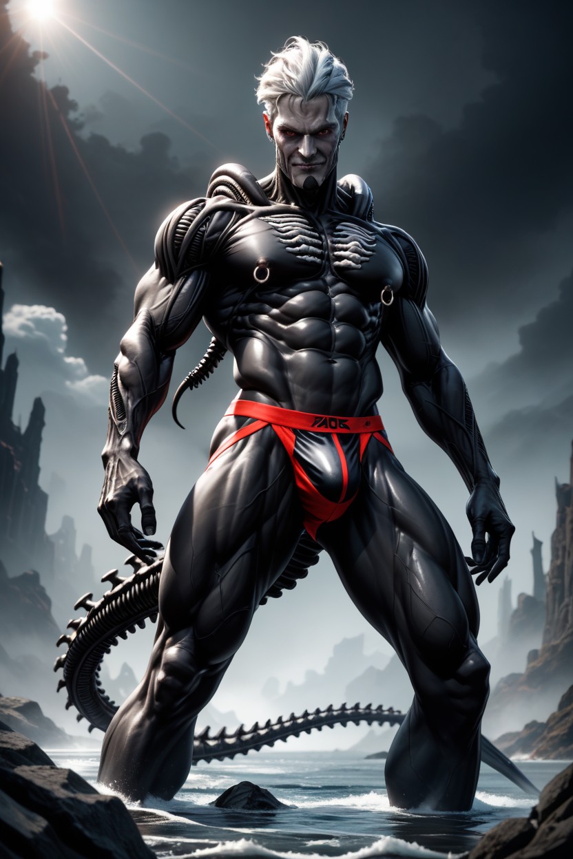 Clothes Torn To Shreds, Full Body, Razor From Genshin Impact AI Gay Porn