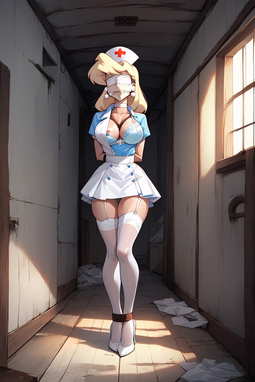 18+, Nipples Erect, Kneel AI Porn