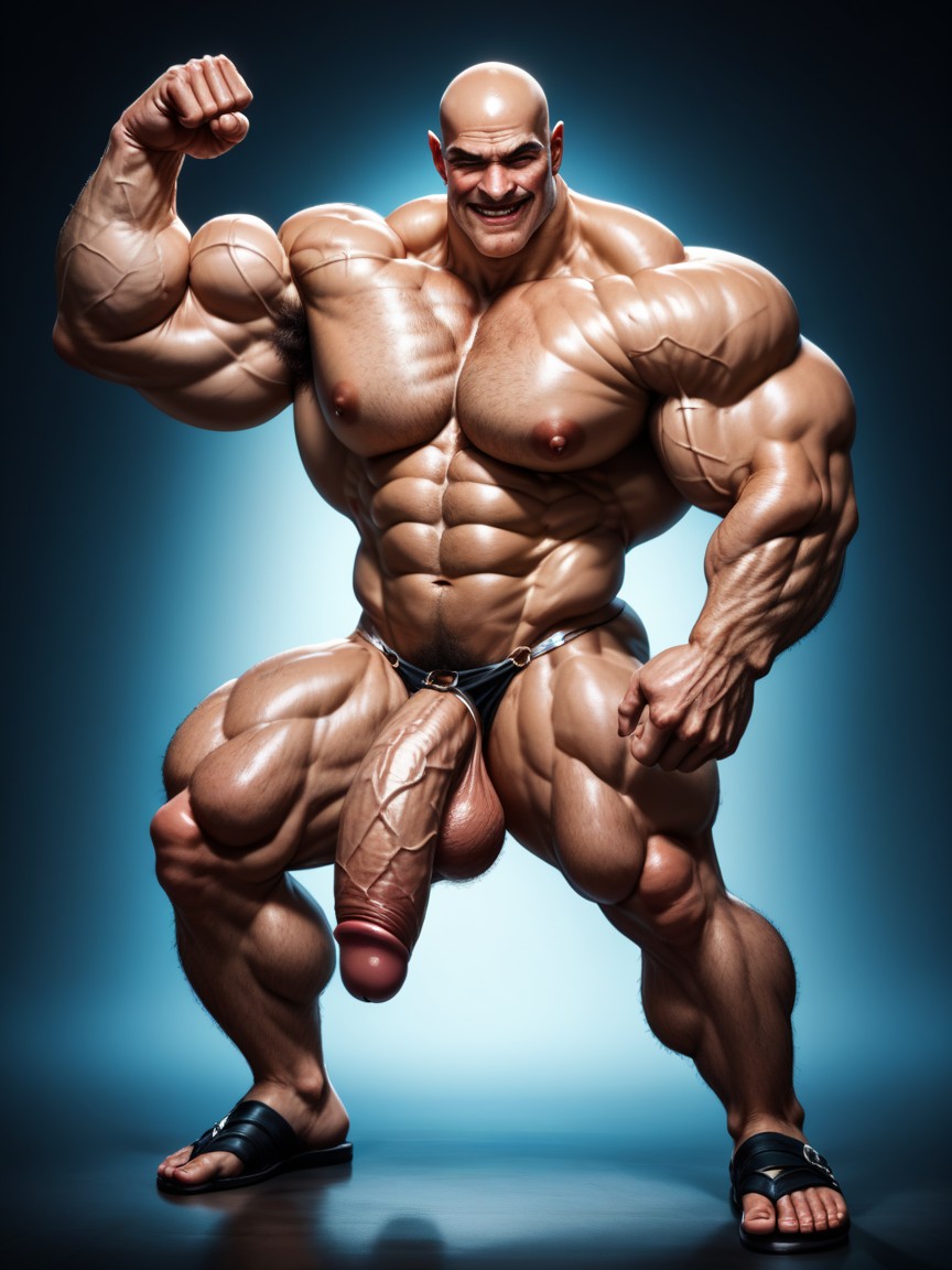 Big Hands And Feet, Bodybuilder, Hyper Exaggerated Gigantic Muscle AI Gay Porn