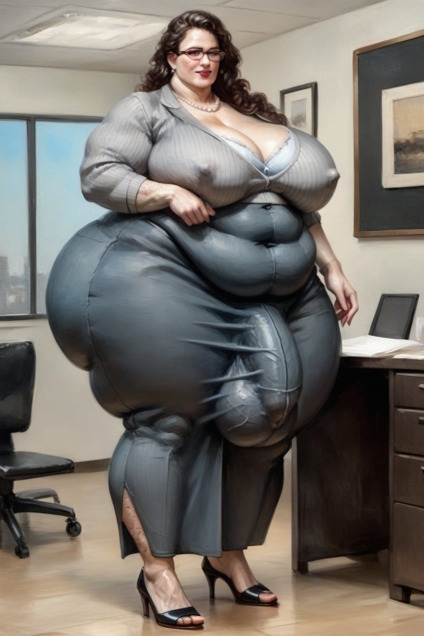 Massive Ass, Gigantic Saggy Breast, Big Belly AI Porn