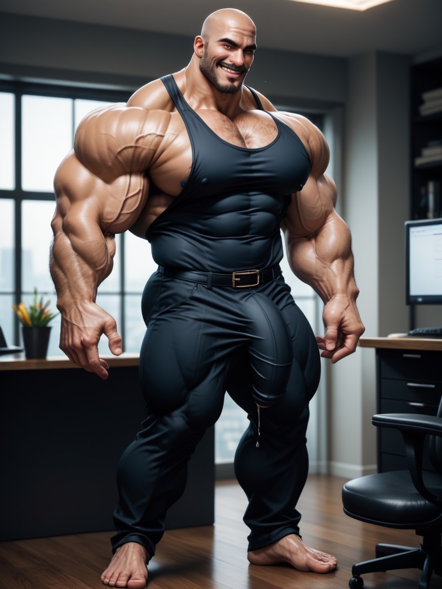 Huge Chin, Masculine Face, Huge Penis AI Gay Porn