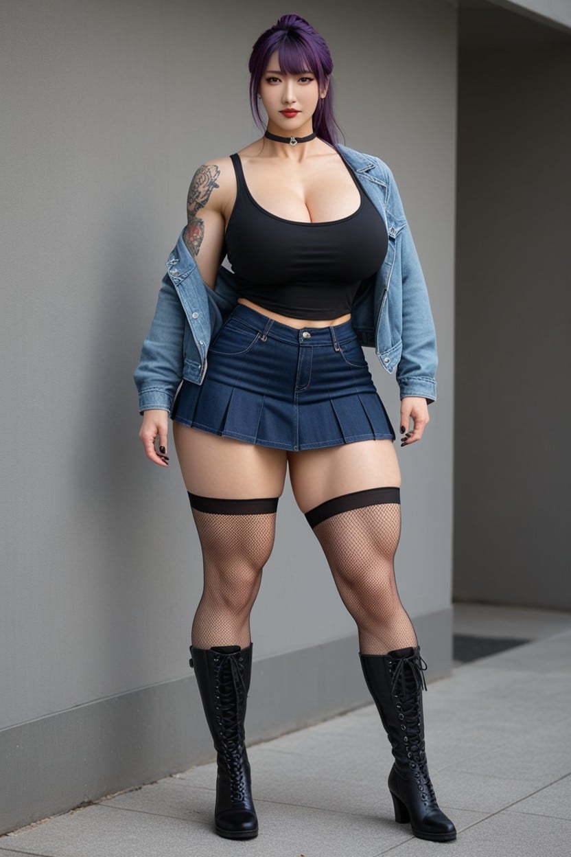 Black Nails, Hyper Wide Hips, Model Asian AI Porn