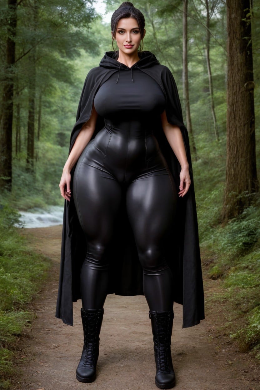 Long Legs, Long Black Hair, Thick Thighs AI Porn