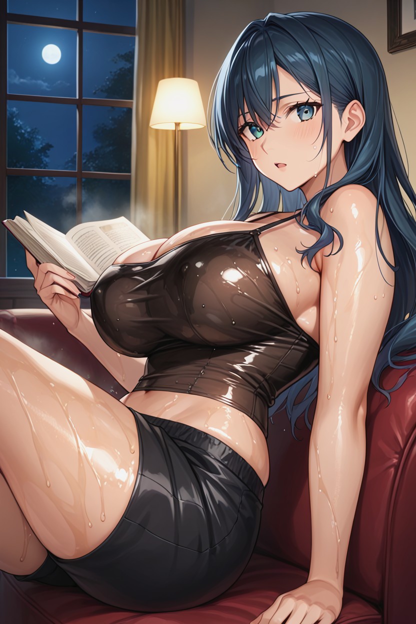 Steam, Satin Camisole, From Above Hentai AI Porn