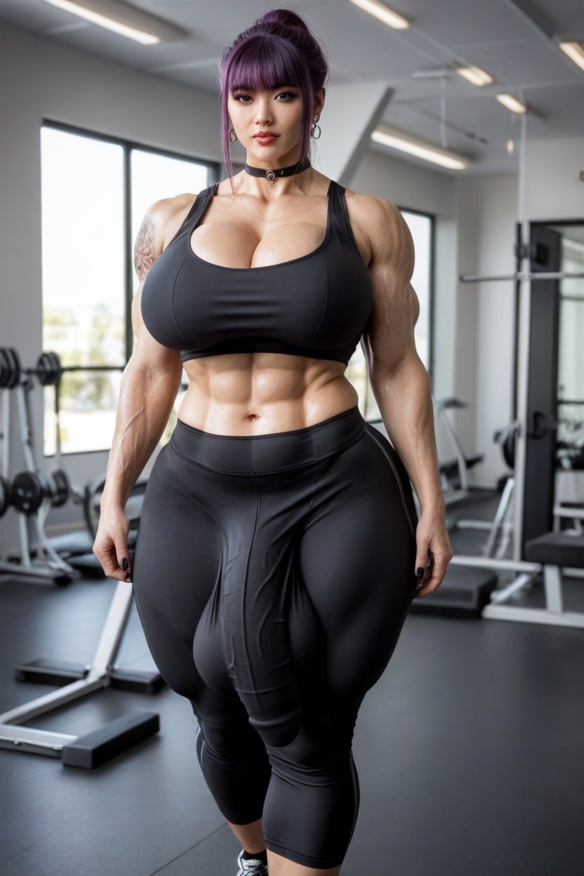 Muscle Milf, 豐滿, Bulge Under Clothes 人妖AI黃片
