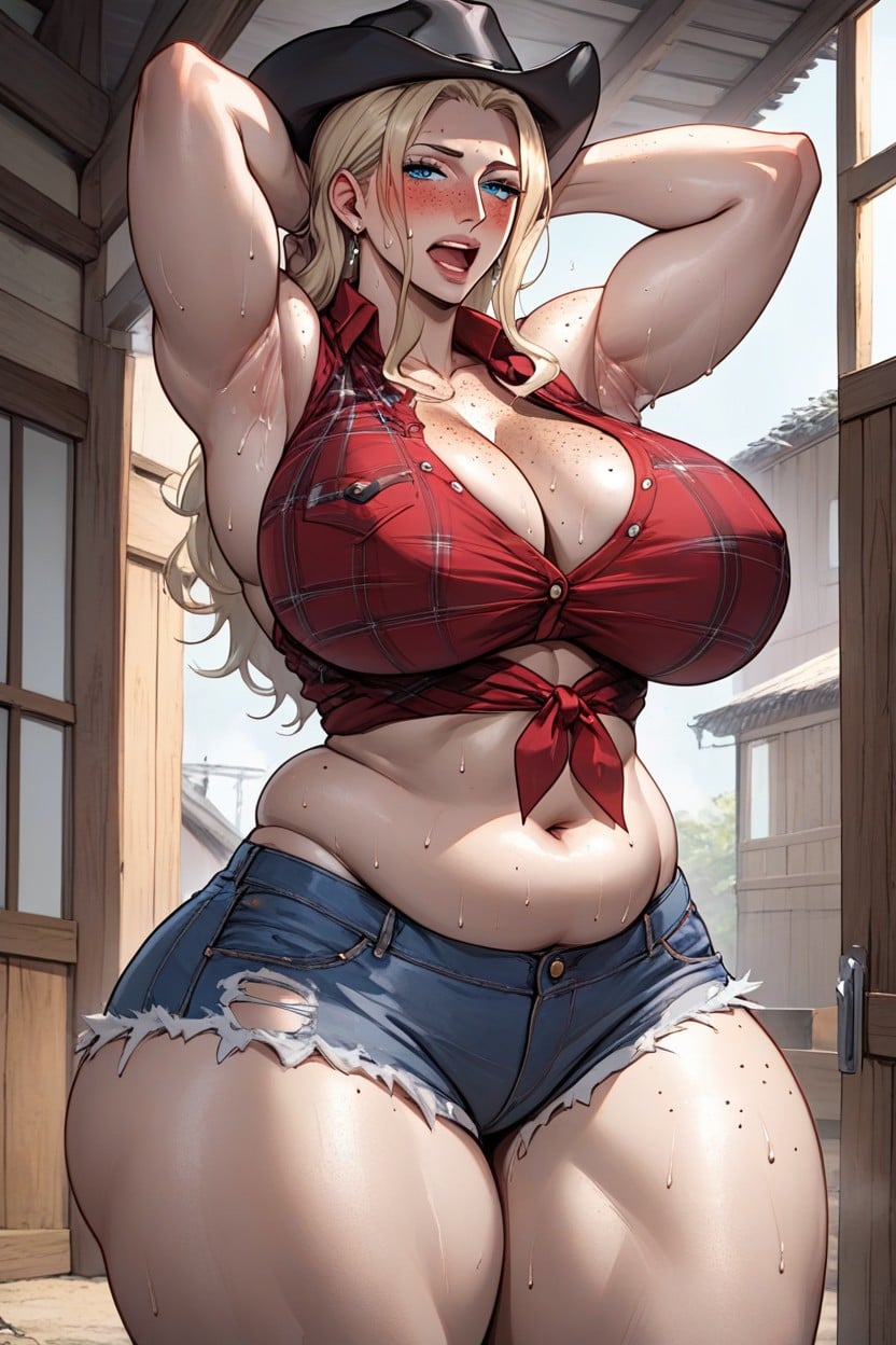 Milf Well Detailed Eyes, Looking At The Viewer, Curvy Body Hentai AI Porn