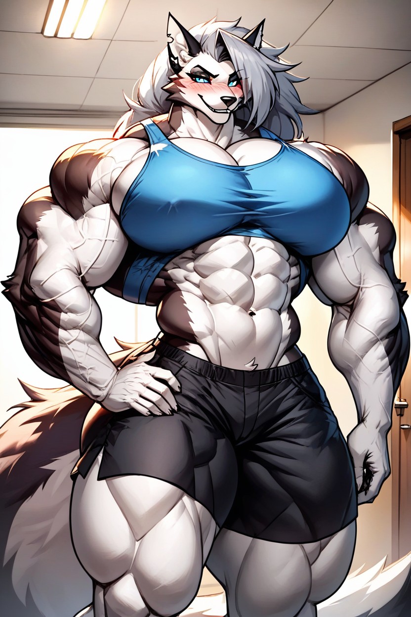 Wet Pussy, Breast Expansion, Gigantic Arms Furry AI Porn