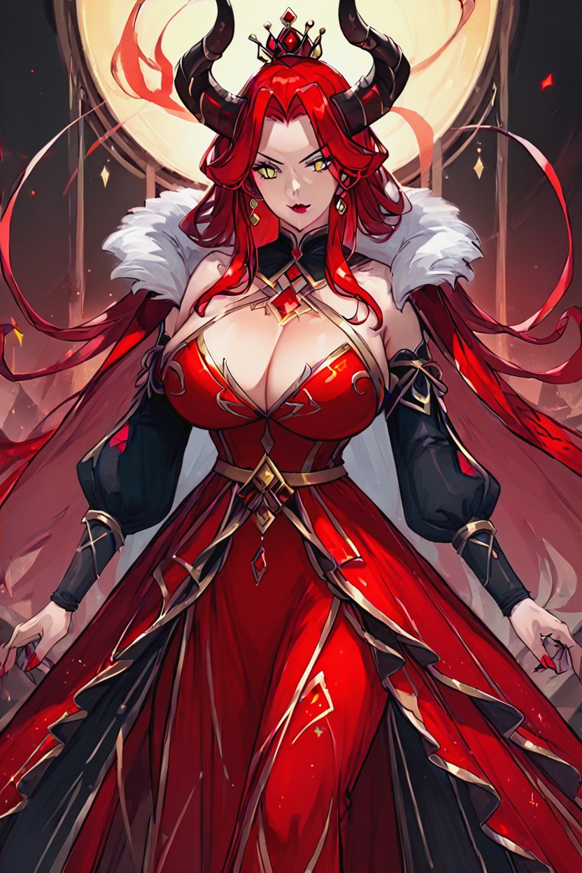 Castle Ruins, Hourglass Figure, Curtsy Pose AI Porn