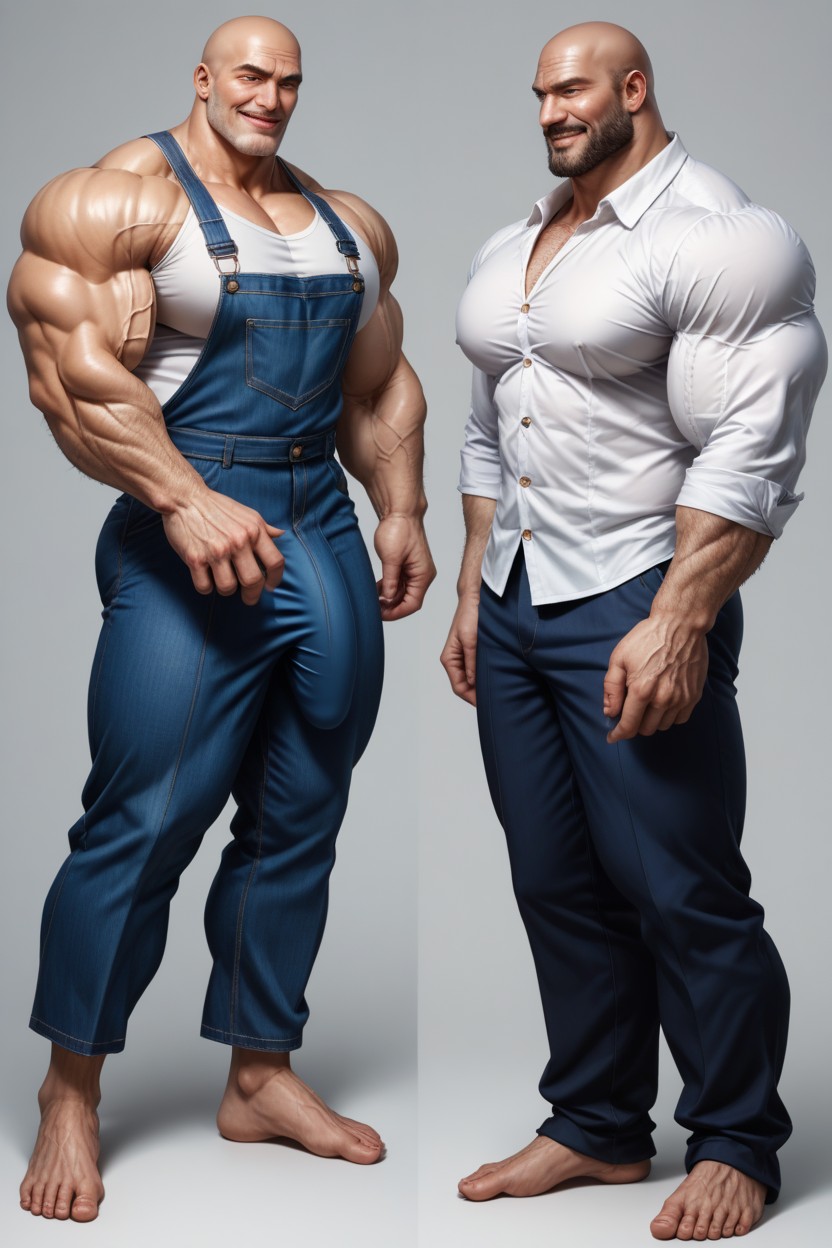Muscles Surdimensionnés, L'orgasme Heureux, Muscular Legs Porno IA Gay