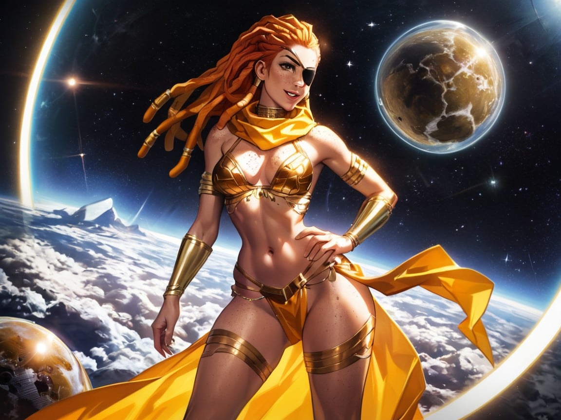 Pechos Medianos, Vista Trasera, Space Captain Porno latina IA