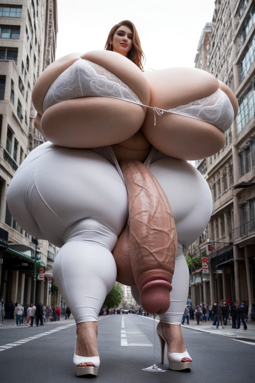 Gigantic Hyper Breasts, Giantess Walking Over People, Macro Giantess AI Porn