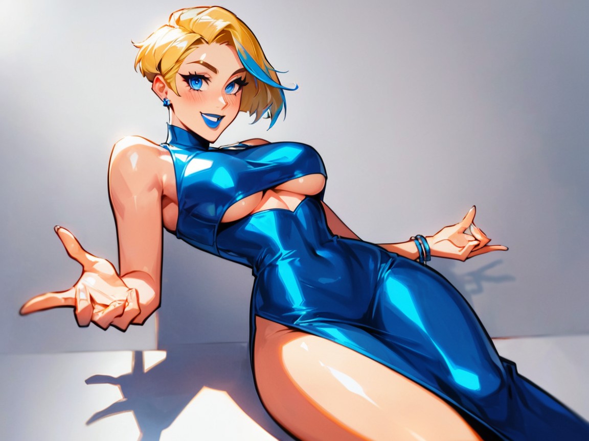 Shiny Blue Material, Cinématique, Happy Face Porno IA Latina