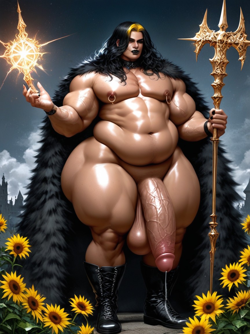 Extremely Wide Hips, Broad Shoulders, Hyper Penis Longer Than Body Porno gay IA