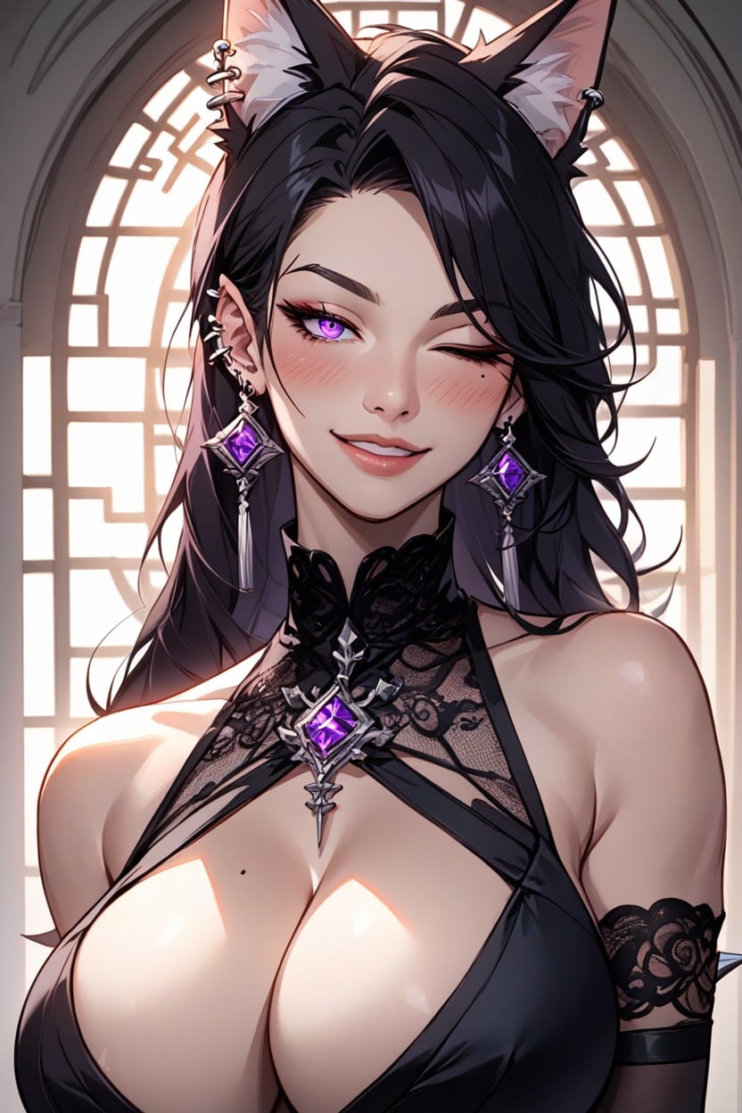 Fox Woman, Standing, Dusk AI Porn