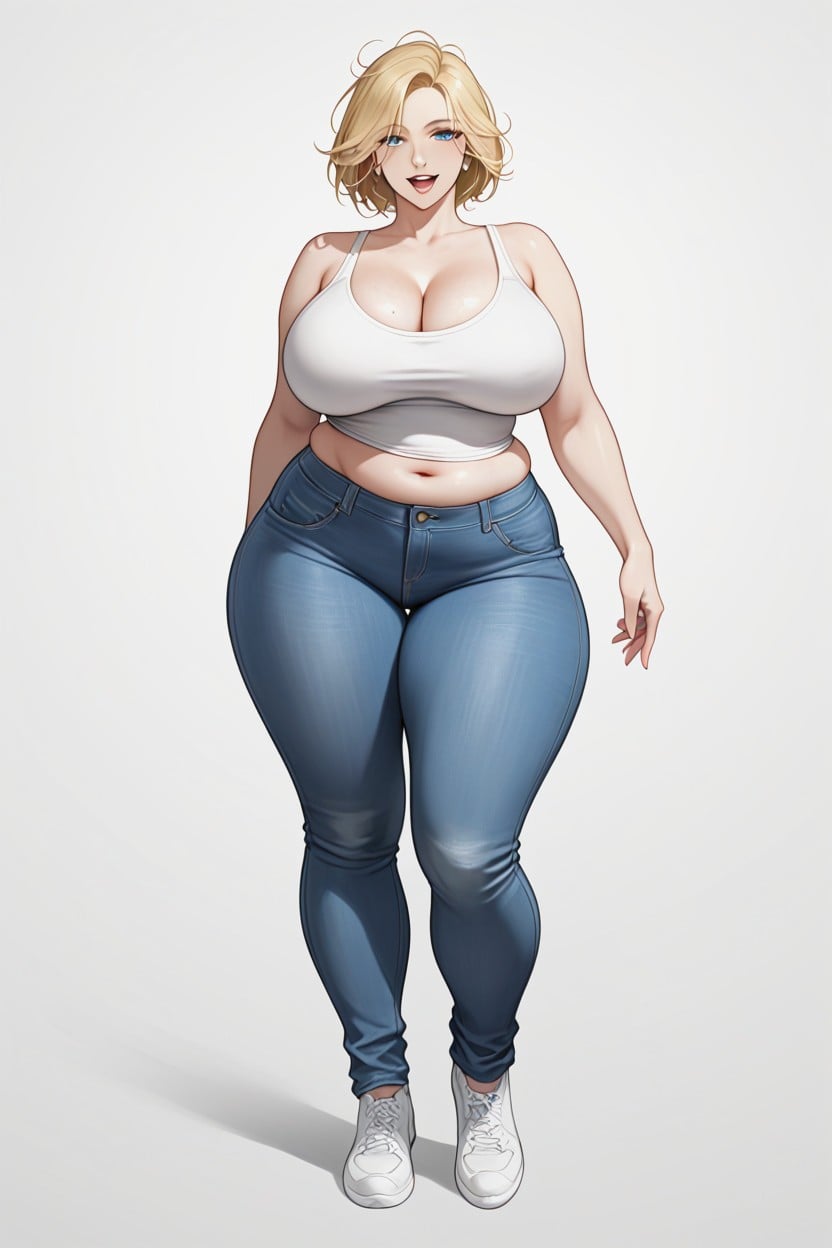 30+, Thick Thighs, Pale Skin AI Porn