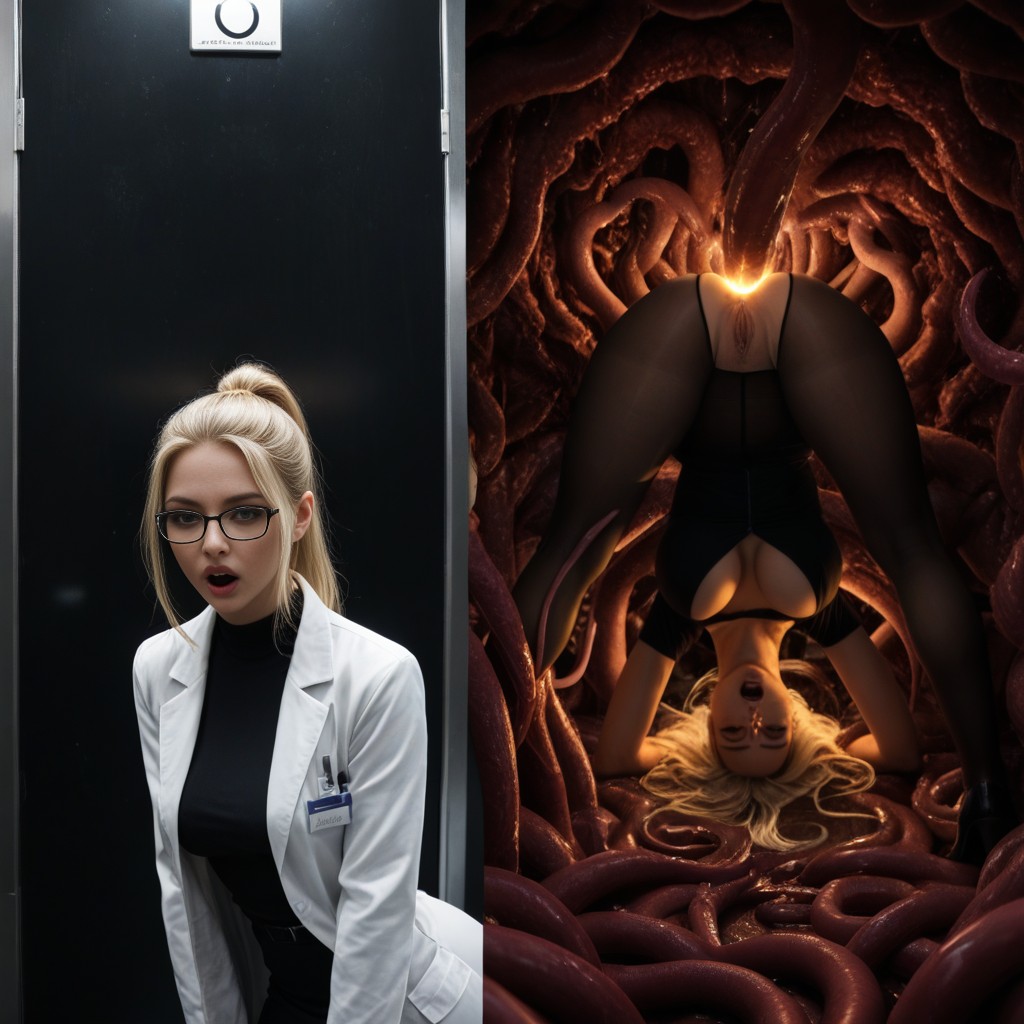 Glasses, Lab Coat, Pencil Skirt AI Porn