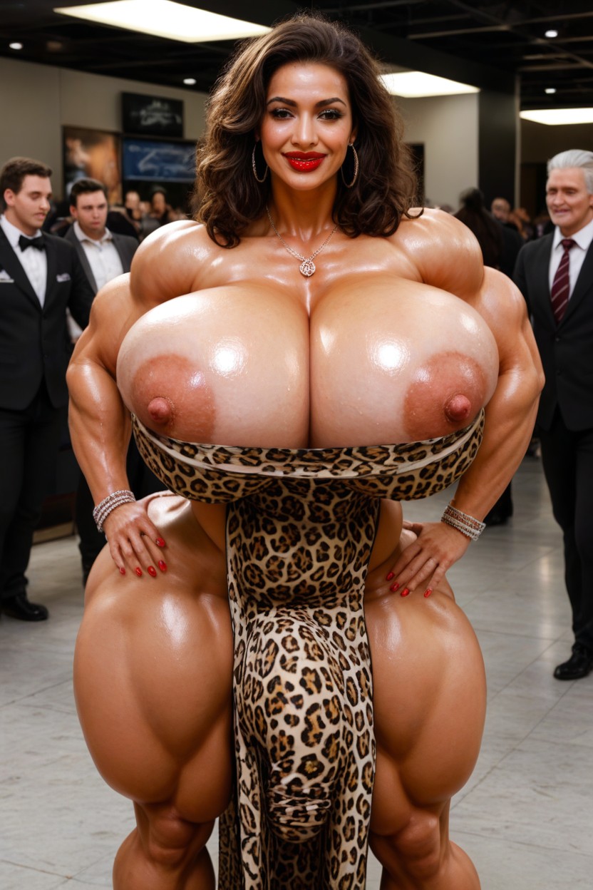 Gigantic Latissimus Dorsi, Dancing, Massive Balls Bulge Shemale AI Porn