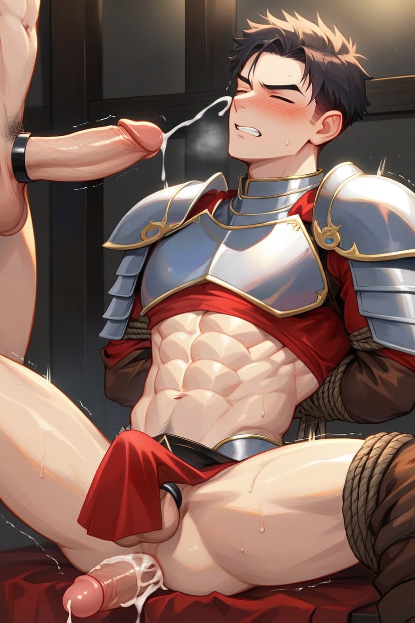 Hanging From The Ceiling, Spreading Legs, Armour ИИ гей порно