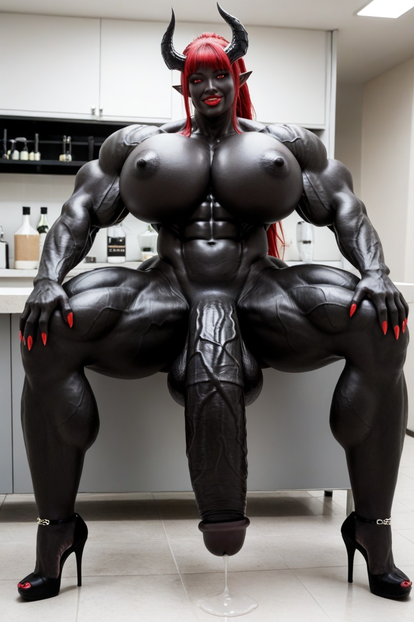 Vagina, Extremely Swollen Veins, Toned Muscles Porno IA transsexuelle