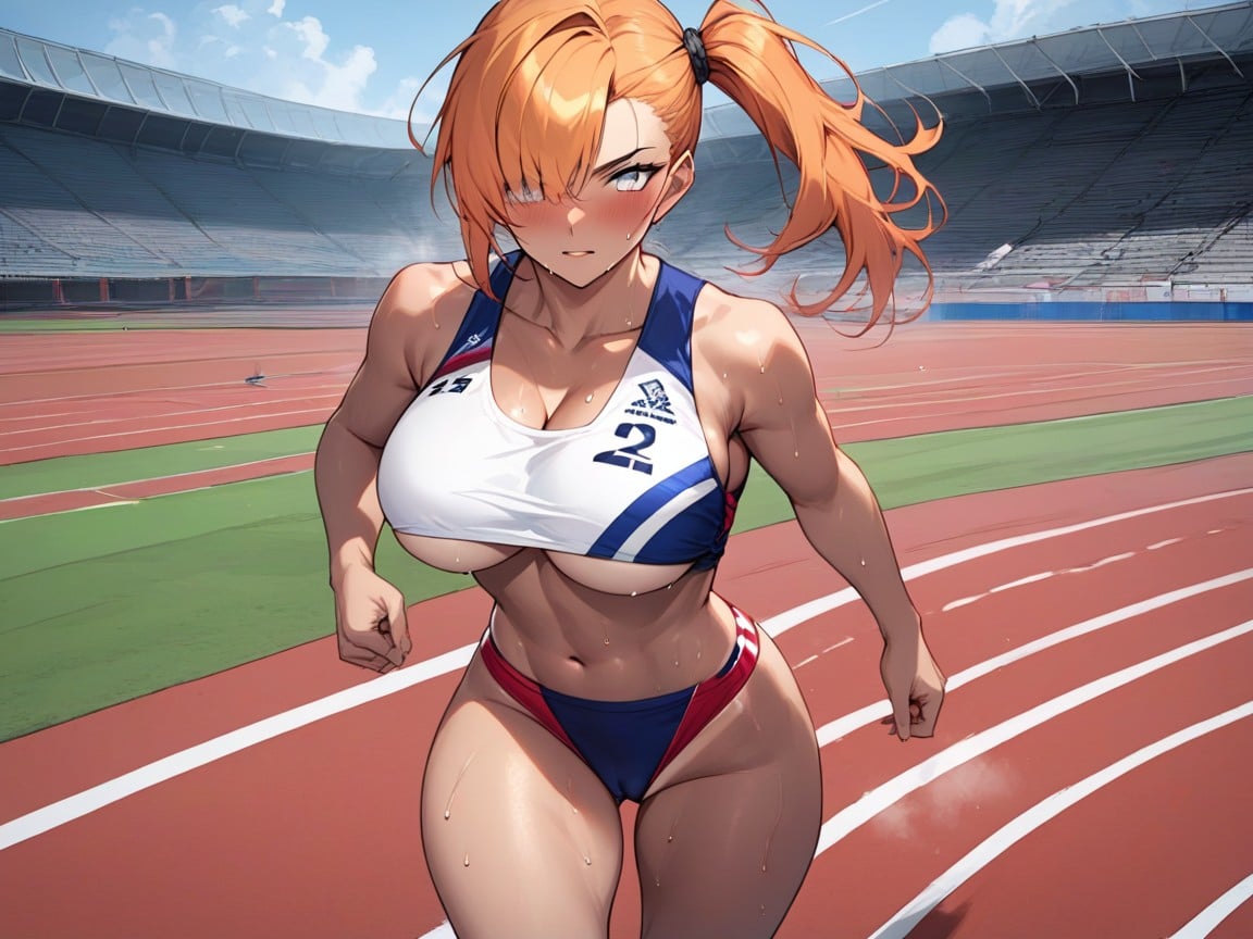 Sideboob, In Track Lane, Athlete Hentai AI Porn