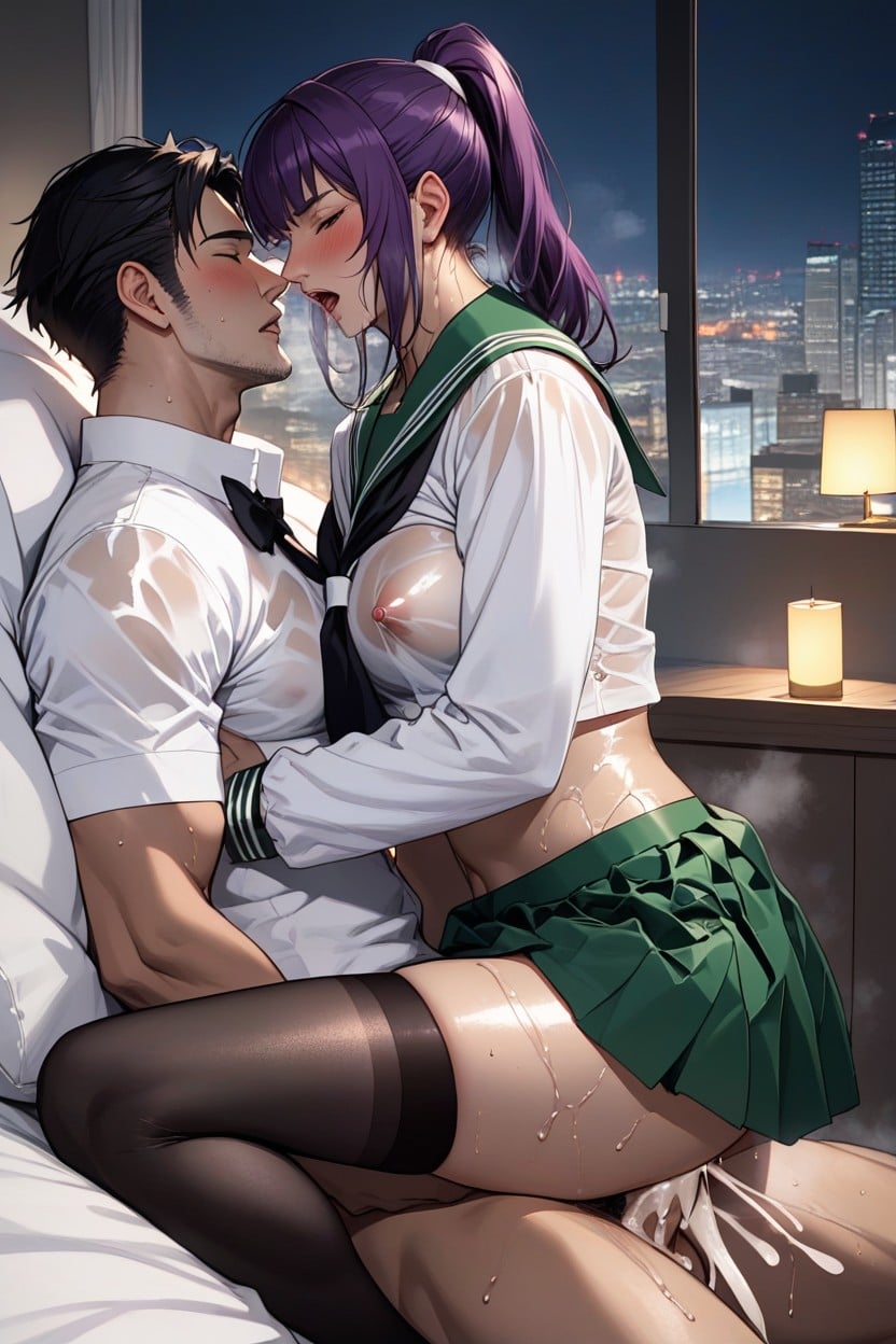 Cinematic Detailing, Serafuku, Ultra Quality Pussy Hentai AI Porn