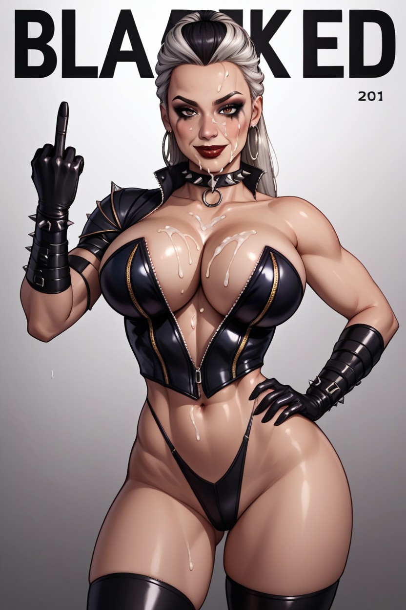 Covered In Cum, Detailed Face, Horny Hentai AI Porn