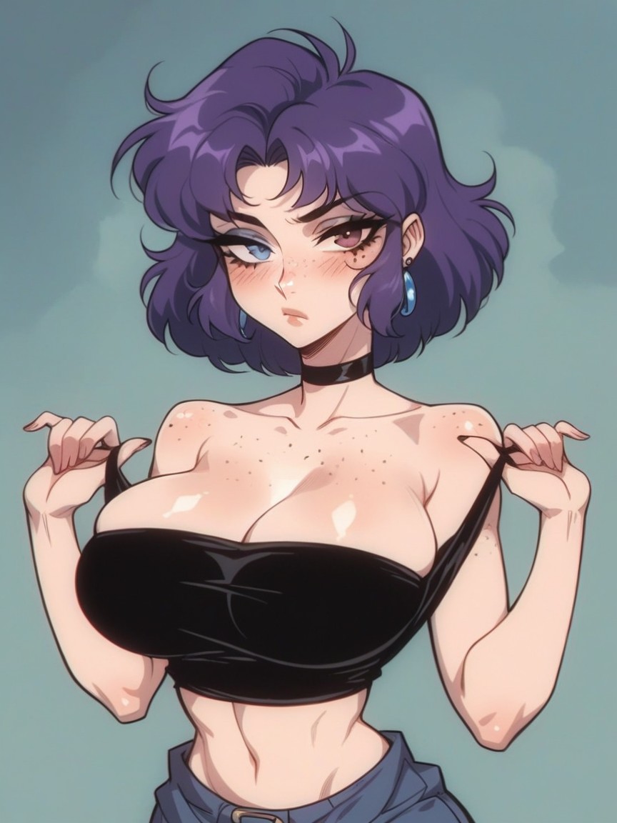 Bored, Oiled Skin, Strapless Top Hentai AI Porn